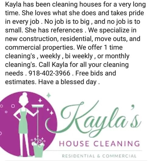 Kayla's cleaning service
