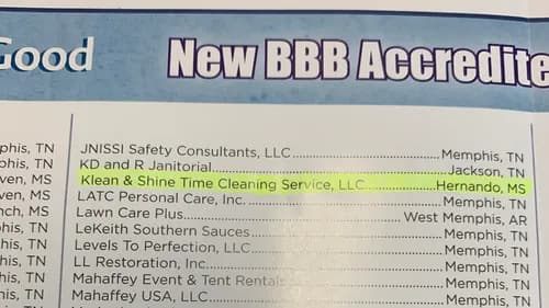 Klean & Shine Time Cleaning Service, LLC